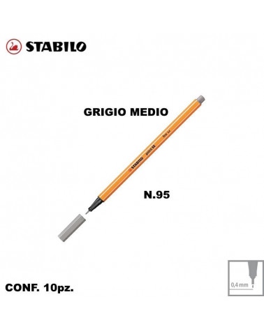 STABILO POINT 88 N.95 GRIGIO MEDIO [10PZ]