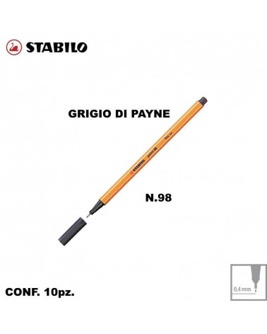 STABILO POINT 88 N.98 GRIGIO DI PAYNE [10PZ]