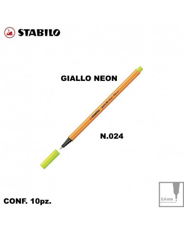 STABILO POINT 88 NEON 024 GIALLO [10PZ]