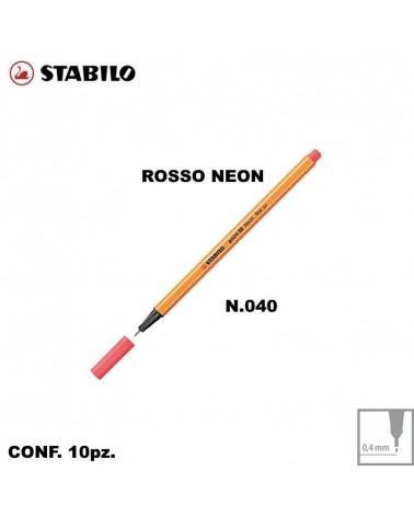 STABILO POINT 88 NEON 040 ROSSO [10PZ]