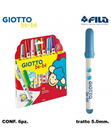 GIOTTO PENNARELLO BEBE' 12COL. [6PZ]