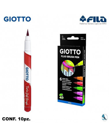 GIOTTO TURBO SOFT BRUSH FLUO 6COLPENNARELLO [10PZ]