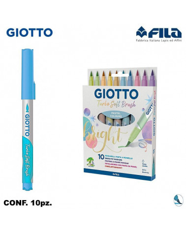 GIOTTO TURBO SOFT BRUSH PASTEL 10COLPENNARELLO [10PZ]