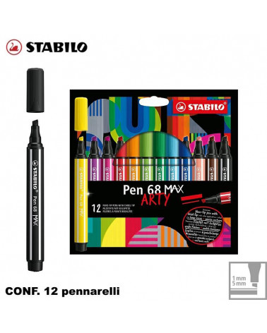 STABILO PEN 68 MAX 12col.