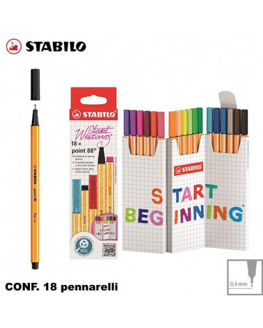 STABILO POINT 88 DESKSET ZIG-ZAG 18pz.