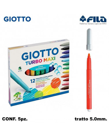 GIOTTO TURBO MAXI 12COL. PENNARELLO [5PZ]