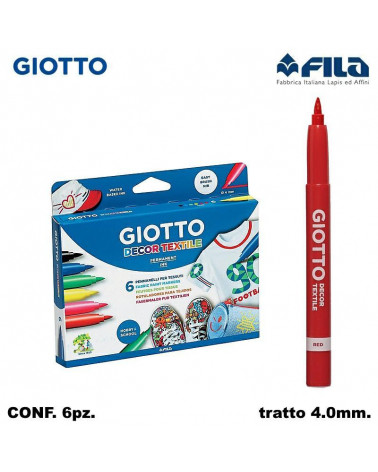 GIOTTO TEXTILE DECOR 6COL.STOFFA PENNARELLO [6PZ]
