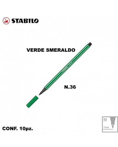 STABILO PEN 68 N.36 VERDE SMERALDO [10PZ]