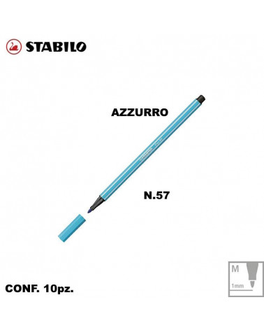 STABILO PEN 68 N.57 AZZURRO [10PZ]