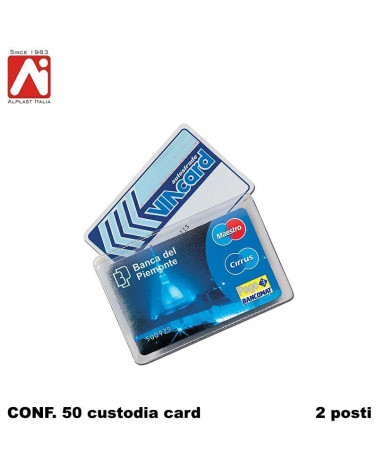 ALPLAST CUSTODIA CARD 2 TASCHE TRASPARENTE 999 [50PZ]