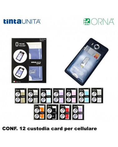 ORNA CUSTODIA CARDS ADESIVO PER CELLULARE 12pz.