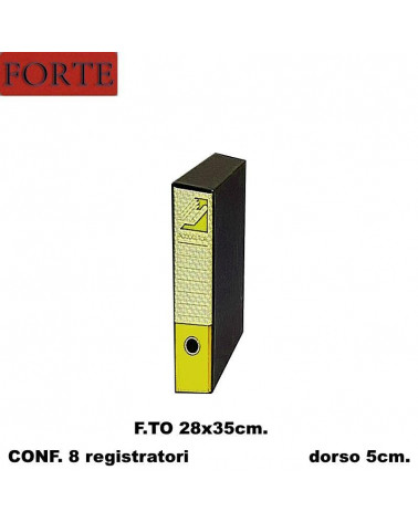 FORTE REGISTRATORE 28X35 DORSO 5 GIALLO