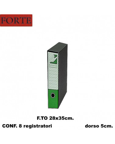 FORTE REGISTRATORE 28X35 DORSO 5 VERDE