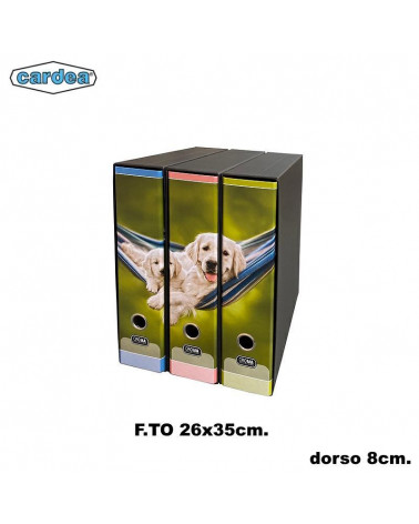 CARDEA SET 3 REGISTRATORI 26x35 DORSO 8 PUPPIES