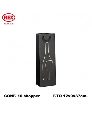 SADOCH BORSE IN CARTA CON STAMPA A CALDO SHOPPER 12X9 174D [10PZ]