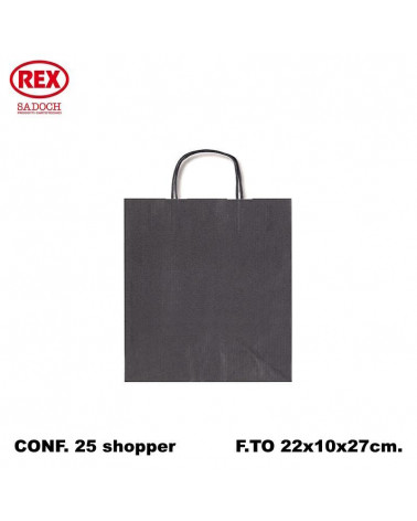 SADOCH BUSTE REGALO C/MANICO 22L 27H 10D  BLU-SHOPPER [25PZ]