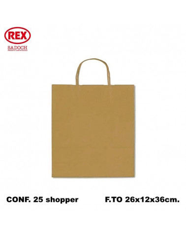 SADOCH BUSTE REGALO C/MANICO 26L 36H 12D  ORO-SHOPPER [25PZ]