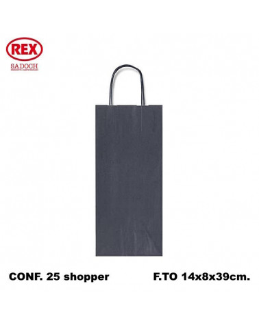 SADOCH BUSTE VINO C/MANICO BOTT.14L 39H 8D  BLU-SHOPPER [25PZ]