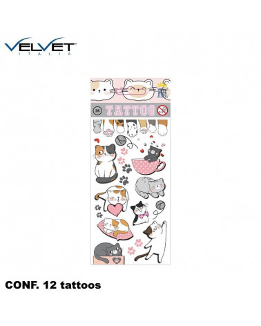 VELVET TATTOOS CATS 6PZ. 0037