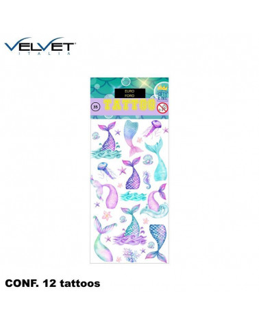 VELVET TATTOOS MERMAID TAIL 6PZ. 0069
