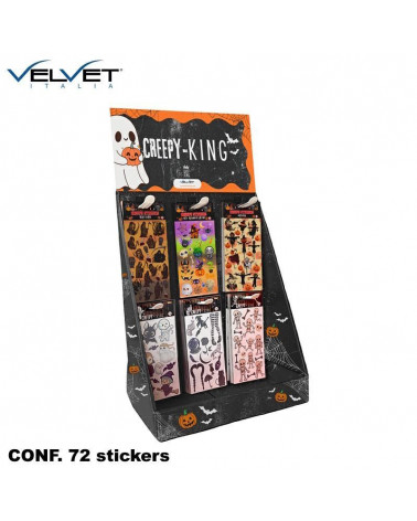 VELVET 36 STICKERS + 36 TATTOOS HALLOWEEN [72PZ]
