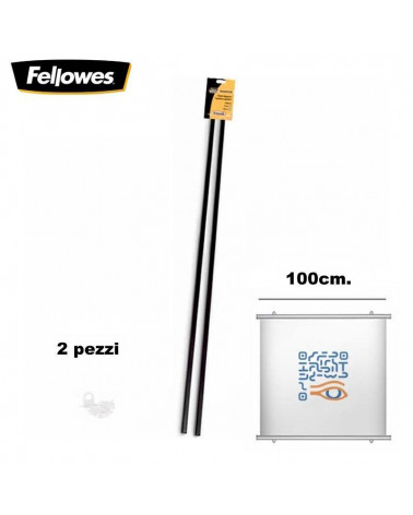FELLOWES STECCHE PER POSTER 100CM.2PZ. NERO