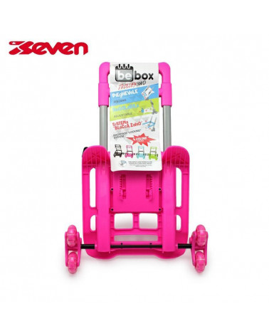 CARRELLO PORTAZAINO BE BOX TROLLEY 3 RUOTE ROSA