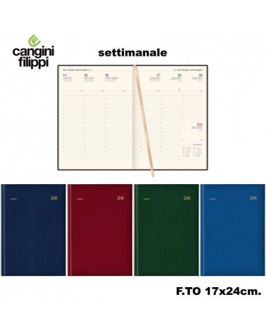 CANGINI FILIPPI AGENDA SETTIMANALE 17X24 I17ZX