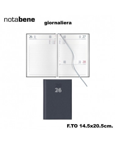 NOTABENE AGENDA GIORNALIERA S/D 14,5X20,5 301C CARIBE BLU