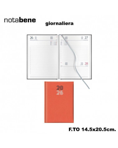 NOTABENE AGENDA GIORNALIERA S/D 14,5X20,5 317C CARIBE ARANCIONE