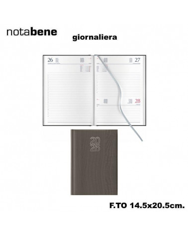 NOTABENE AGENDA GIORNALIERA S/D 14,5X20,5 559C VERTIGO GRIGIO SCURO