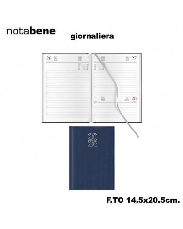 NOTABENE AGENDA GIORNALIERA S/D 14,5X20,5 501C VERTIGO BLU
