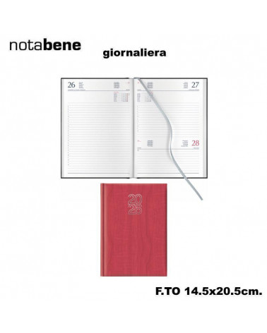 NOTABENE AGENDA GIORNALIERA S/D 14,5X20,5 503C VERTIGO ROSSO