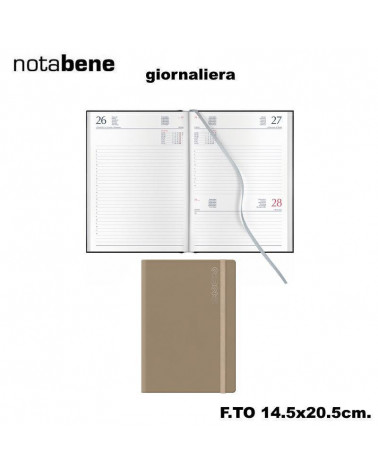 NOTABENE AGENDA GIORNALIERA S/D 14,5X20,5 1615C DYNAMIC NOCCIOLA