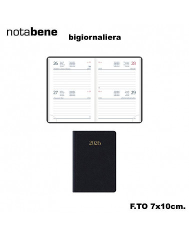 NOTABENE AGENDA BIGIORNALIERA 7X10 1001C MADRID BLU