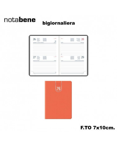 NOTABENE AGENDA BIGIORNALIERA 7X10 417C MANDARINO