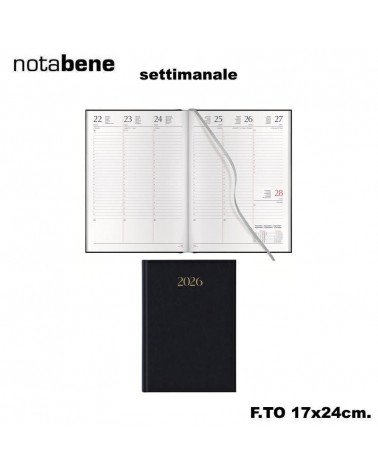 NOTABENE AGENDA SETTIMANALE 17X24 1001C MADRID BLU