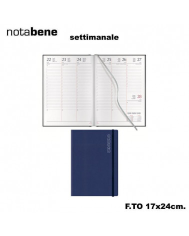 NOTABENE PLANNING SETTIMANALE 17X24 1601C DYNAMIC BLUETTE