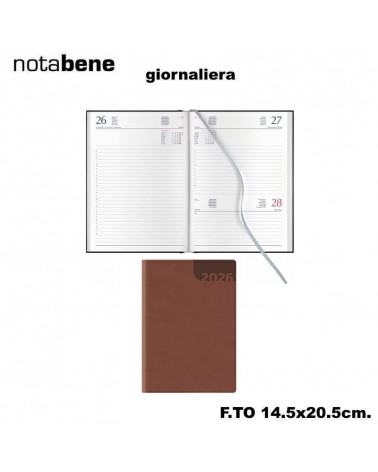 NOTABENE AGENDA GIORNALIERA S/D 14,5X20,5 4409C FLEX THERMO ROSSICC.