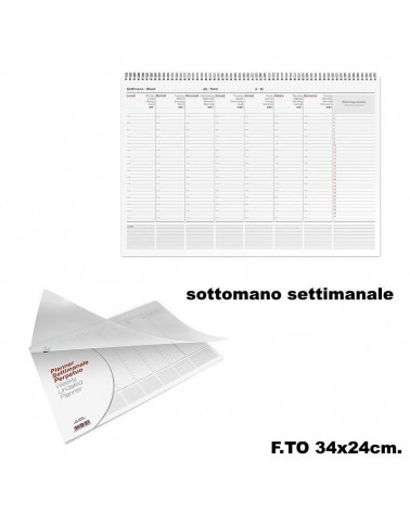 SOTTOMANO PLANNER SETTIMANALE WIRE-O 34x24 STW-SM