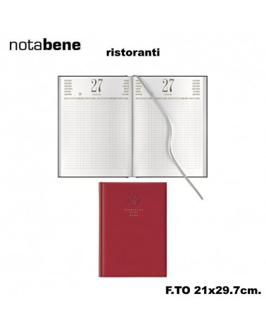 NOTABENE AGENDA RISTORANTI 21X29,7 1003C MADRID ROSSO CARDINALE