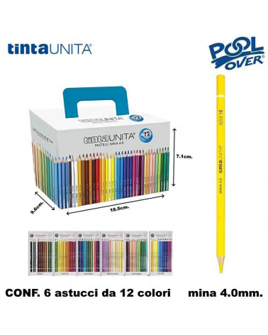 TINTA UNITA VALIGETTA 72 PASTELLI 6x12