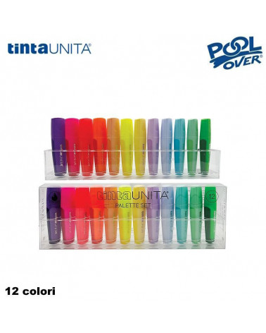 TINTA UNITA EVIDENZIATORE PALETTE SET 12col.
