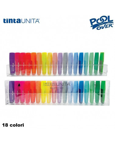 TINTA UNITA EVIDENZIATORE PALETTE SET 18col.