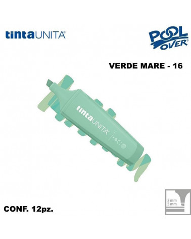 TINTA UNITA EVIDENZIATORE PALETTE VERDE MARE 16 12PZ.