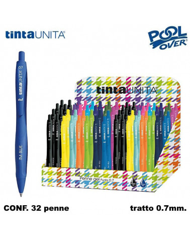 TINTA UNITA ESP 32 PENNA SFERA I'M GEL 0.7 FUSTO COLOR INK NERO/BLU