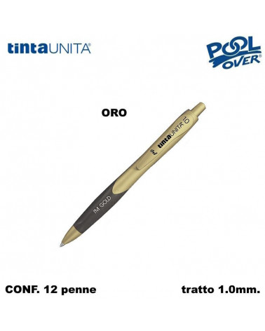 TINTA UNITA PENNA SFERA I'M GEL 1.0 ORO 12PZ.