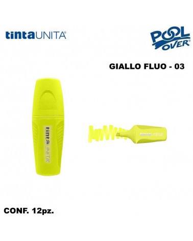 TINTA UNITA MINI EVIDENZIATORE PALETTE GIALLO FLUO 03 12PZ.