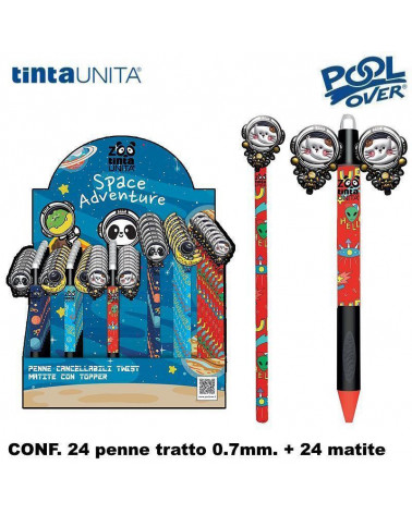 TINTA UNITA ZOO SPACE ESP 24 PENNE+24MATITE