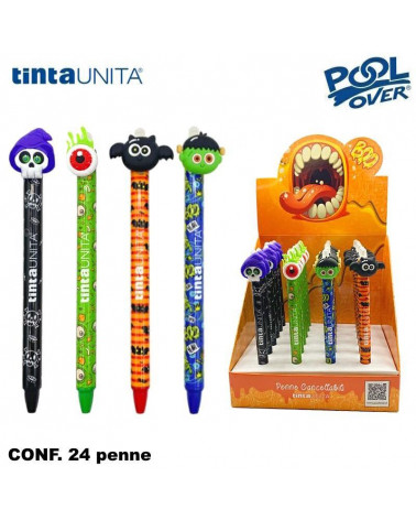 TINTA UNITA ESP 24 PENNA CANCELLABILE BLU CLICK CLAK MOSTRI
